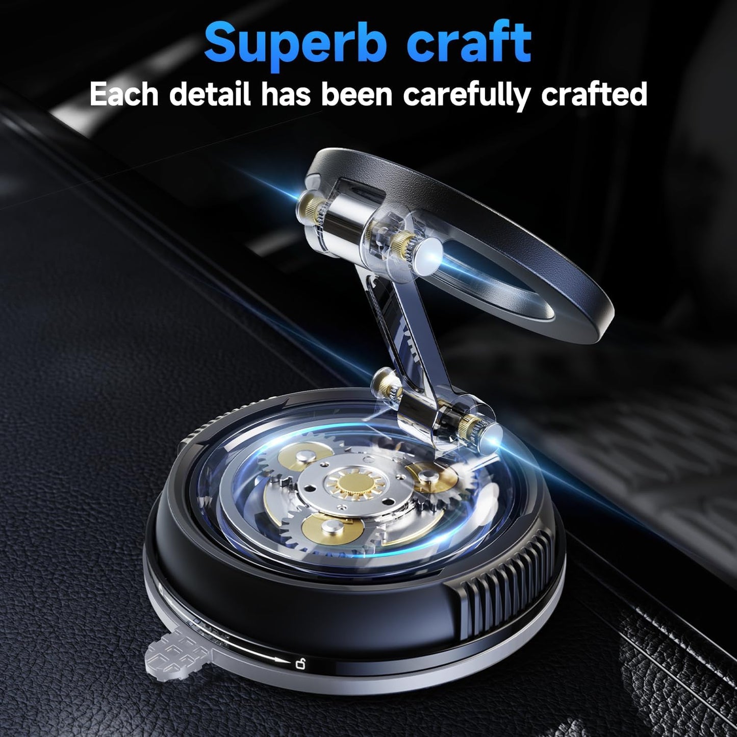 Ultimate Car Phone Holder for MagSafe - 78+ LBS Strongest Suction & 2400Gf Magnetic Grip - 360° Adjustable Mount for iPhone 17, 16, 15, 14, 13, 12 - Carbon Fiber Design