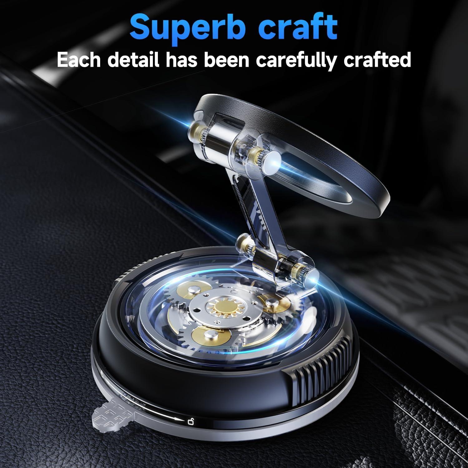 Ultimate Car Phone Holder for MagSafe - 78+ LBS Strongest Suction & 2400Gf Magnetic Grip - 360° Adjustable Mount for iPhone 17, 16, 15, 14, 13, 12 - Carbon Fiber Design